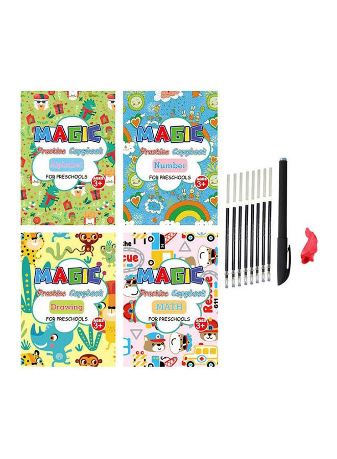 Arabest 4-Piece  Magic Practice Copybook for Kids with Pen Multicolour  - Image 1