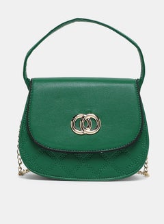 Magnetic Closure Textured Womens PU Satchel bag Mint Green