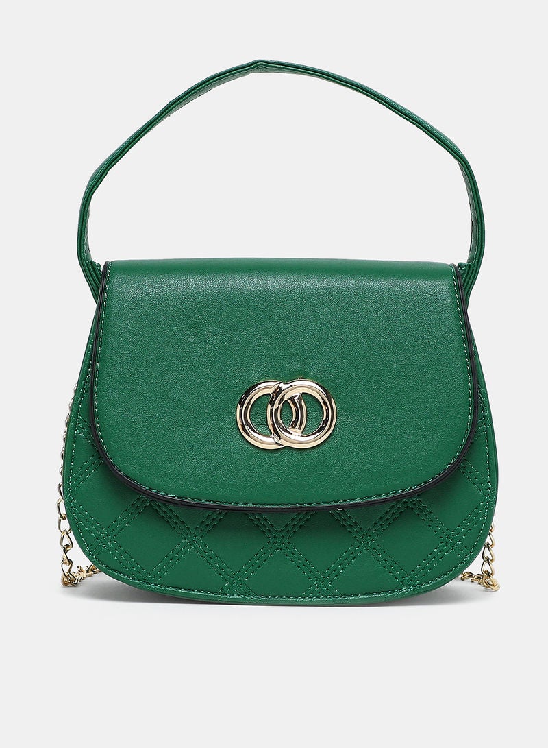 Aila - Magnetic Closure Textured Womens PU Satchel bag Mint Green - Image 1