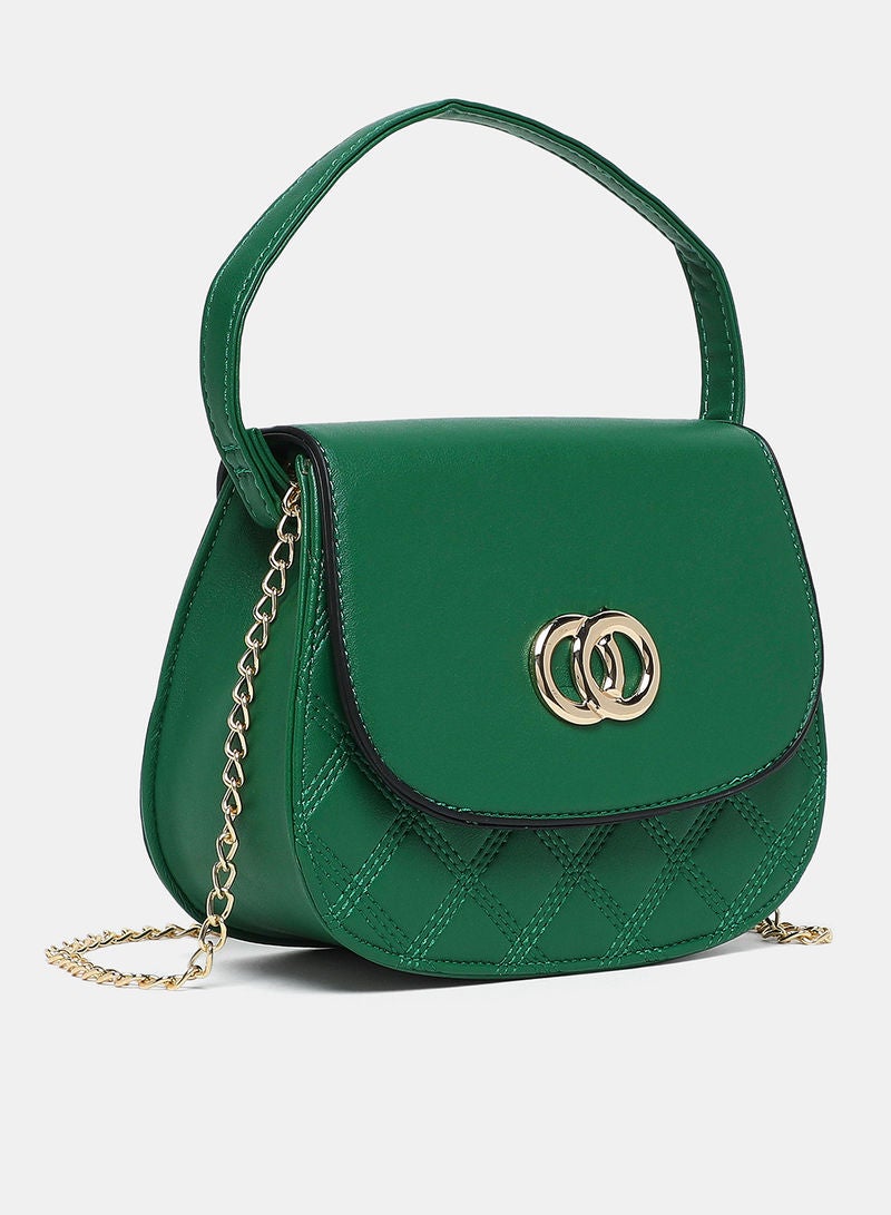 Aila - Magnetic Closure Textured Womens PU Satchel bag Mint Green - Image 1