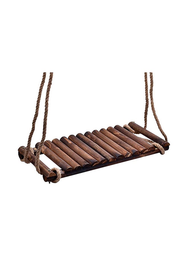 لينجوي أرجوحة خشبية مع حبل قابل للتعديل للمقعد المعلق 210x27x60سم - Image 3