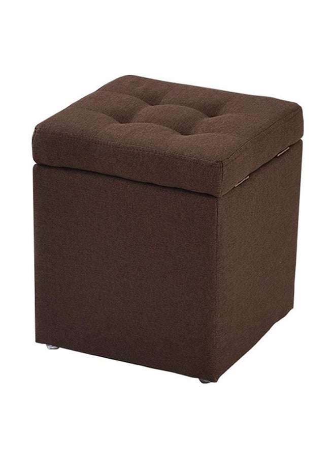 LINGWEI Multifunctional Square Ottoman Brown - Image 1