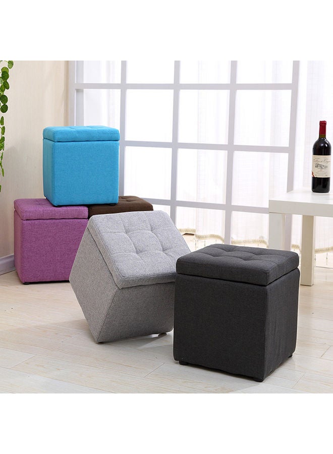 LINGWEI Multifunctional Square Ottoman Brown - Image 4