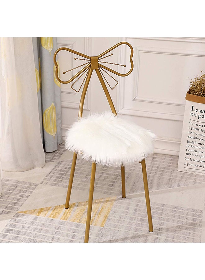 LINGWEI Metal Makeup Chair Gold - Image 2