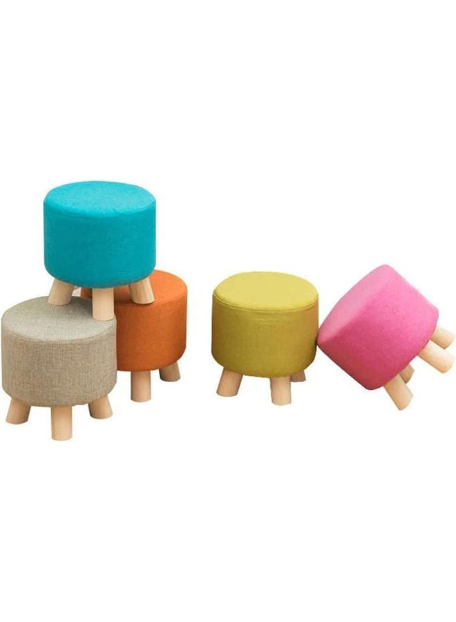 LINGWEI - Modern Round Stool Blue - Image 1