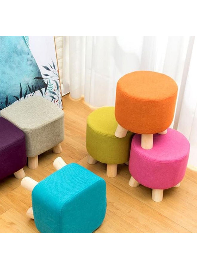 LINGWEI - Modern Round Stool Blue - Image 1