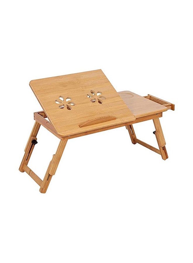 LINGWEI Natural Bamboo Foldable Laptop Desk Brown - Image 1