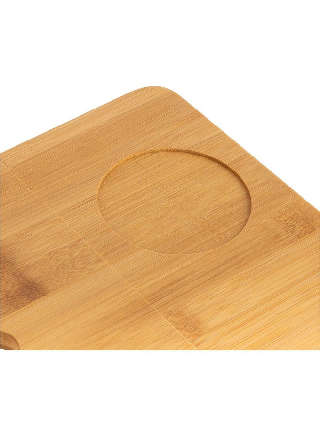 LINGWEI Natural Bamboo Foldable Laptop Desk Brown - Image 4