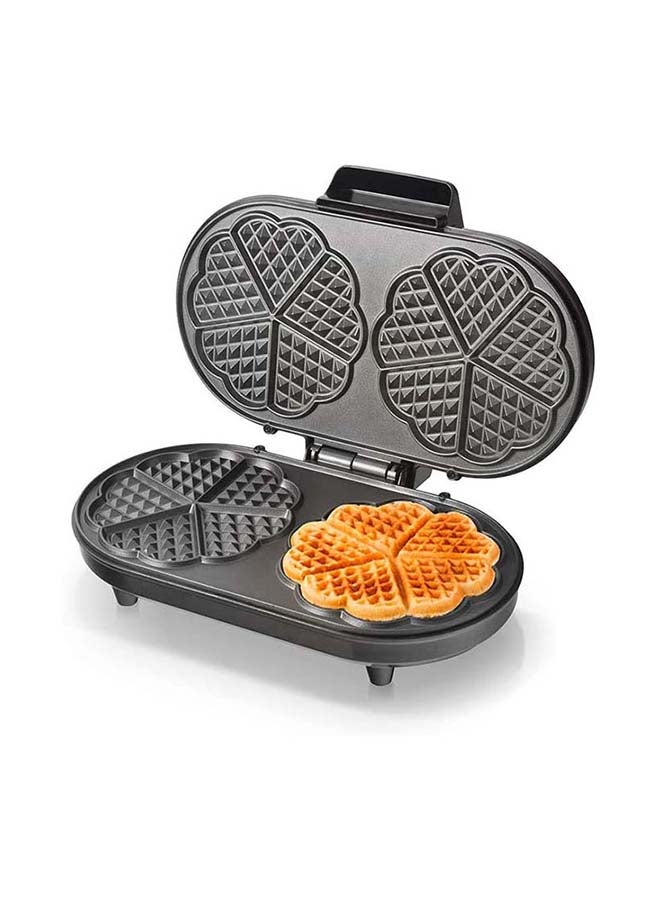 Saachi - Double Waffle Maker NL-WM-1551-BK With Mini Heart-Shaped Waffles 1200 W NL-WM-1551-BK Black - Image 1
