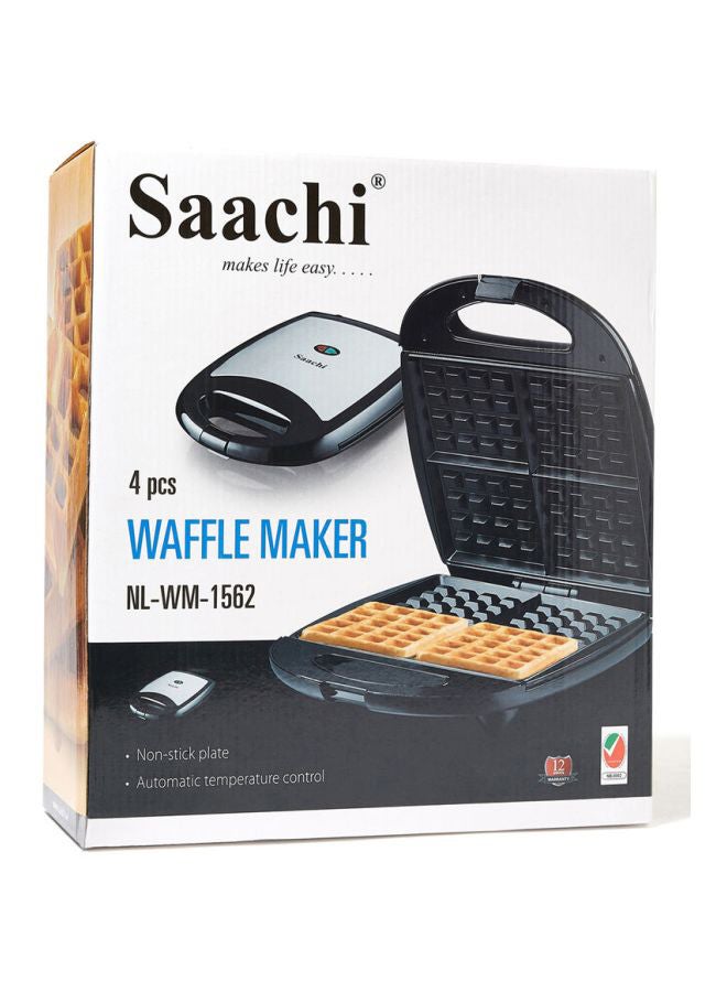 Saachi - Waffle Maker NL-WM-1562-BK With A Square Grid Design 1300.0 W NL-WM-1562-BK Black - Image 1