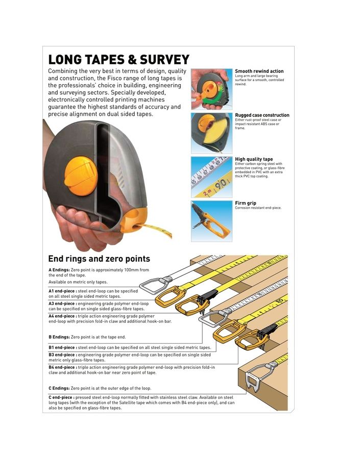 FISCO Fibar Measuring Tape Black/Yellow 30meter  - Image 3
