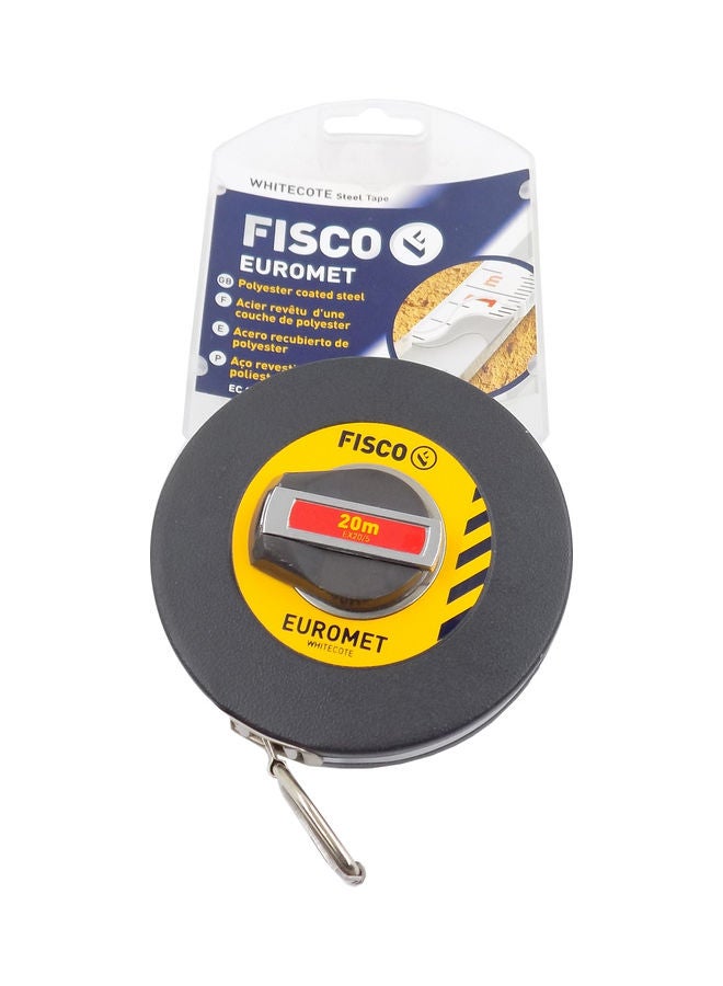 FISCO Euromet Measuring Tape Black/Yellow/Silver 20meter  - Image 1