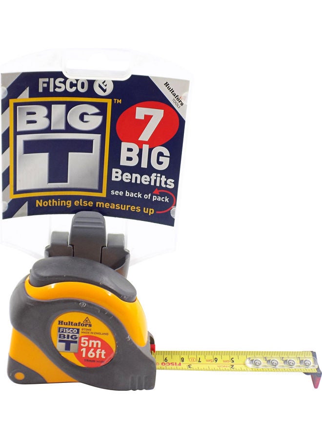 FISCO BIGT Measuring Tape Grey/Yellow 5meter  - Image 1