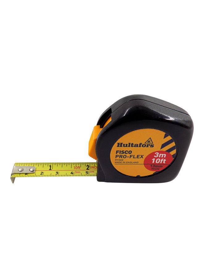 FISCO Proflex Measuring Tape Black/Yellow 3meter  - Image 2
