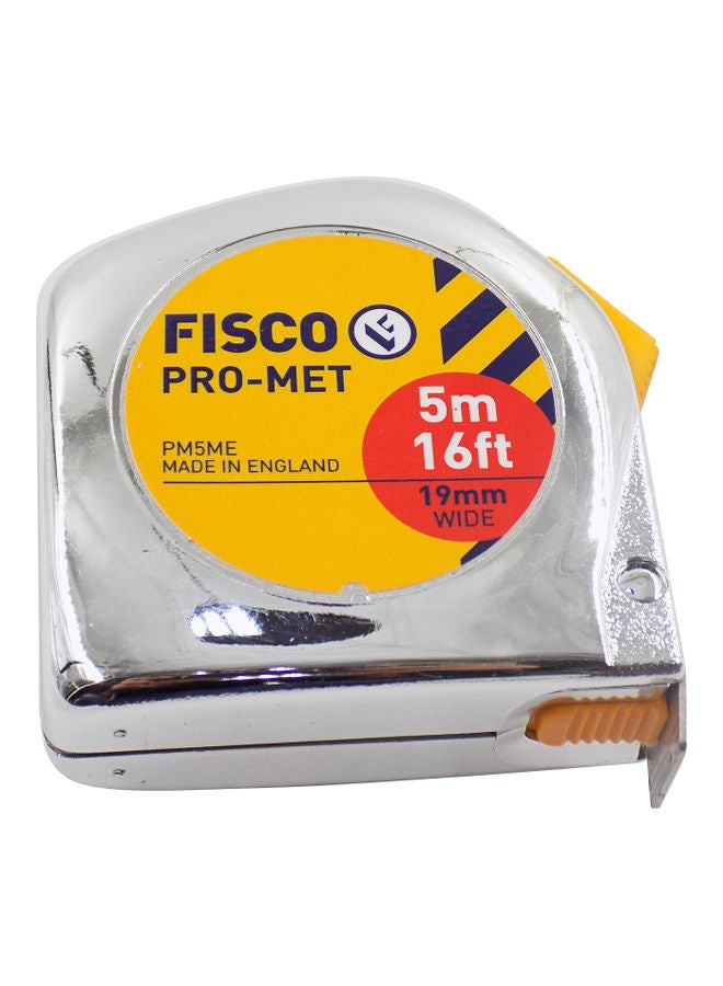 FISCO Promet Measuring Tape Silver/Yellow 5meter  - Image 2