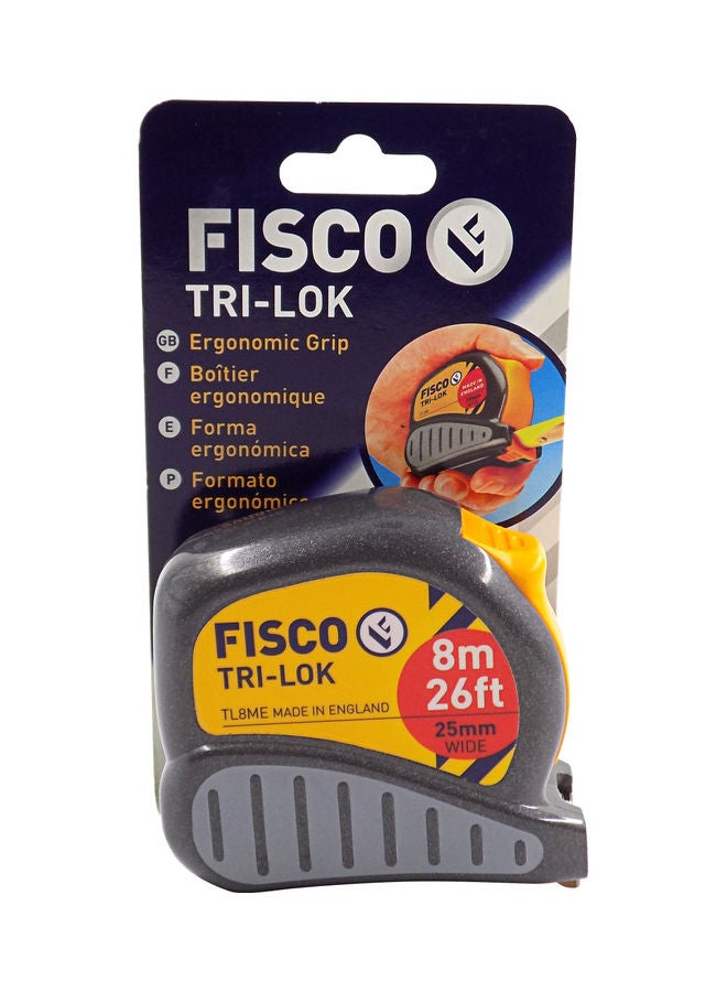 FISCO Trilok Measuring Tape Grey/Yellow/Black 8meter  - Image 2