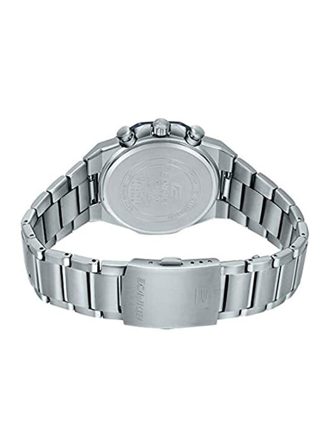 كاسيو ساعة يد إديفيس بعقارب وإطار ثماني الشكل ومسطح من زجاج الياقوت الأزرق وسوار من الستانلس ستيل طراز EFS-S570DB-2AUDF للرجال - Image 2