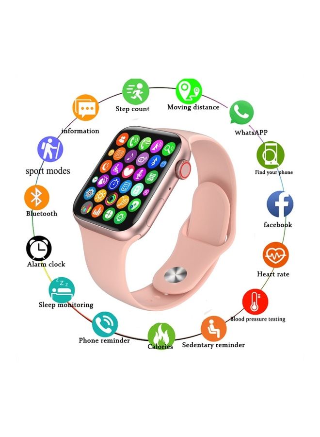 Black Tiger Smart Watch Hw16 With Health Fitness Tracker Pink  - Image 3