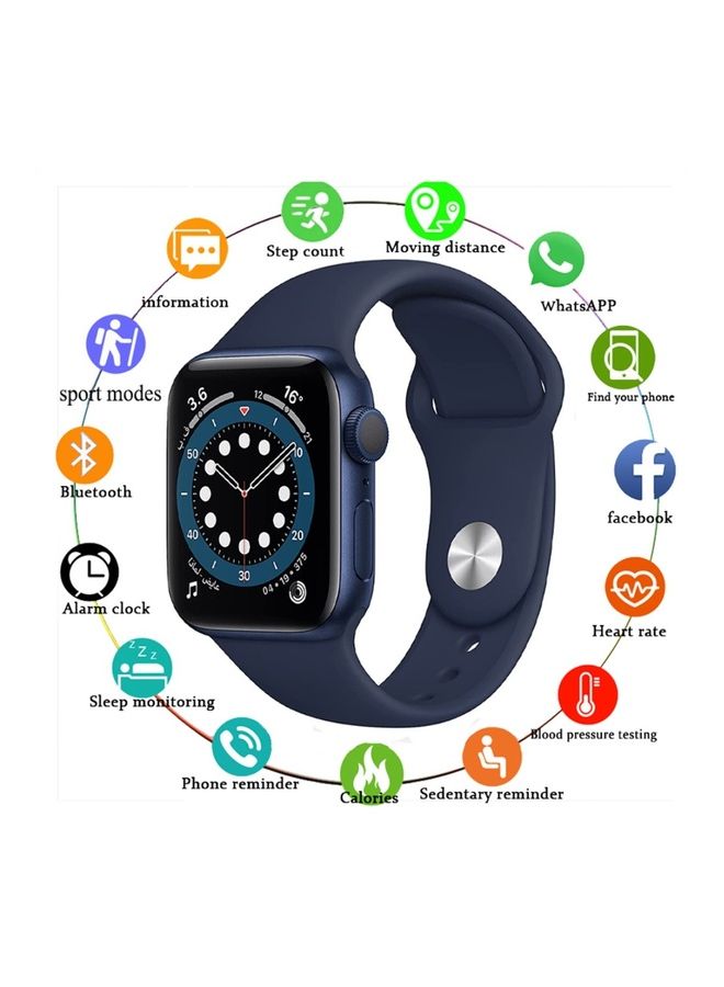 Black Tiger Smart Watch Hw22 Series 6 With Track System Blue  - Image 3