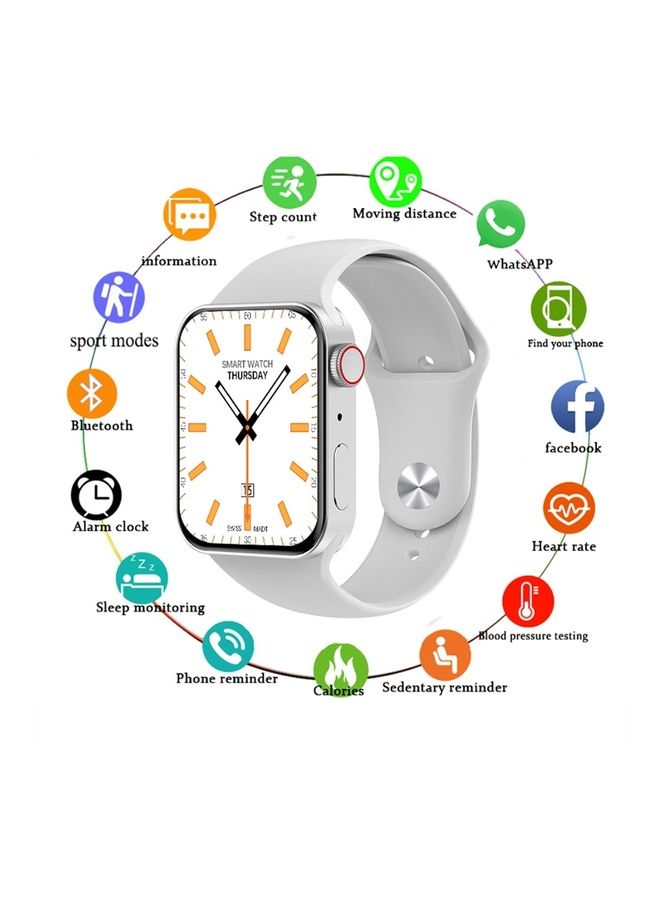 Black Tiger Smart Watch Hw16 With Health Fitness Tracker White  - Image 3
