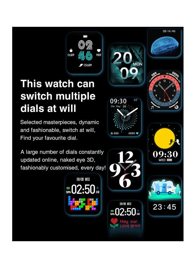Black Tiger mart Watch A10 With Full Screen Supports Arabic Language Black  - Image 5