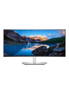 Dell U3821DW UltraSharp 37.5" Curved USB-C Hub WQHD+ Monitor, Resolution 3840x1600, 60Hz Refresh Rate, 5 ms / 8ms Response Time, USB Hub 3.0, 1 DP, 2 HDMI, silver