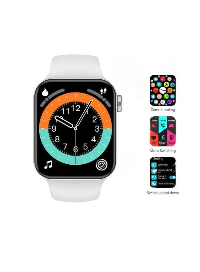 Black Tiger - Smart Watch T500 Plus With Notification Sync Feature Supports Arabic Language Silver - Image 1