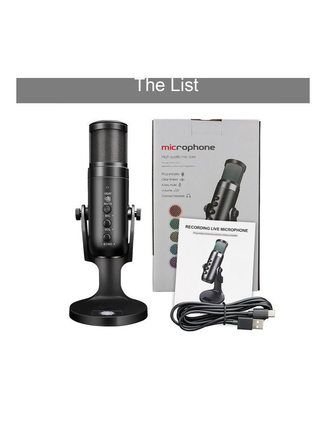 USB Computer Microphone Black - Image 3