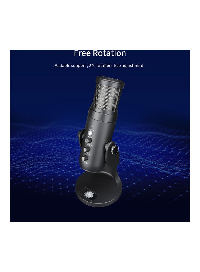 USB Computer Microphone Black - Image 4