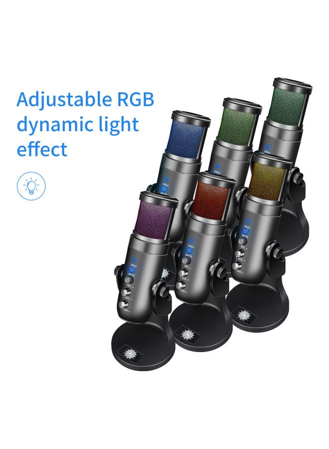 USB Computer Microphone Black - Image 2