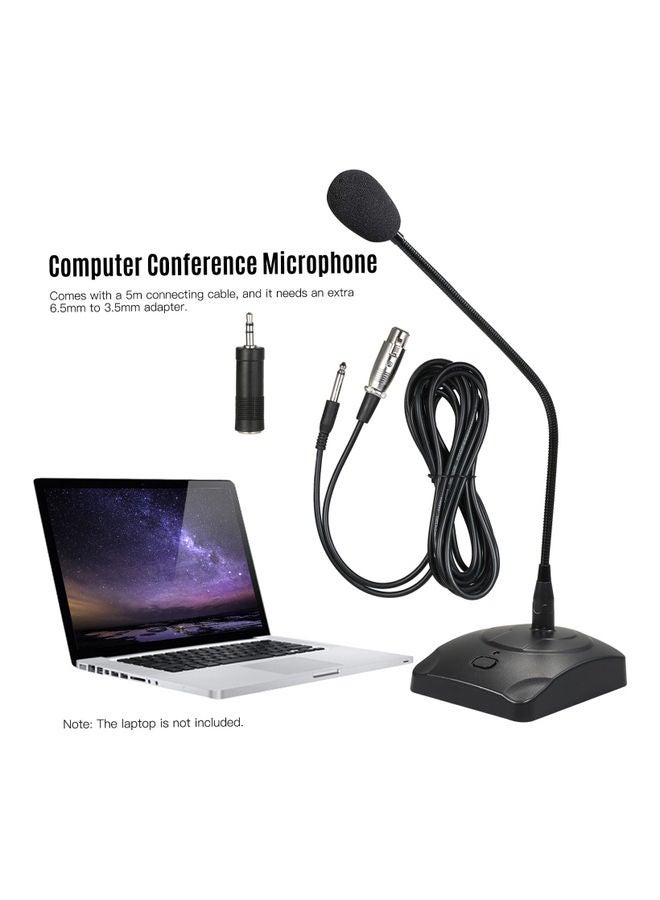 Wired Desktop Conference Microphone Black - Image 2