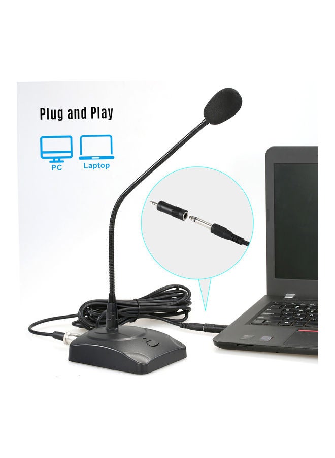 Wired Desktop Conference Microphone Black - Image 4