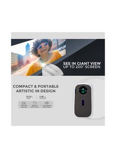 Wownect Portable Projector 1080P 4K, 8000 Lumens for Gaming, Office, Outdoor, Home Theater Projector PROJ-WO-44-W White  - Image 2