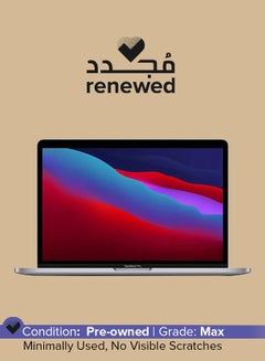 Apple Renewed - Macbook Pro MYD82 (2020) With 13.3-Inch Display, Intel M1 Chip Processor/9th Gen/8GB RAM/256GB SSD/MacOS With TouchBar and Touch ID English Space Grey  - Image 1