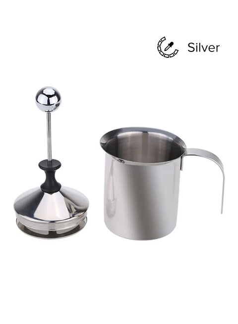 Stainless Steel Milk Frother Silver 17x13x9cm