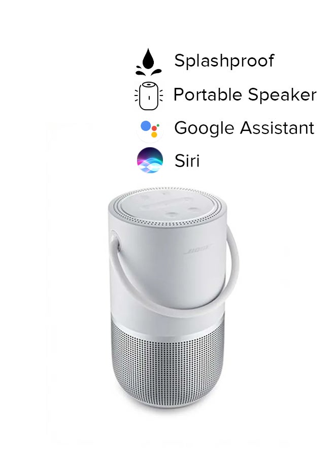 BOSE - Portable Smart Speaker, Water-Resistant Design With 360° Sound Bluetooth Wi-Fi And Airplay 2 Triple Luxe Silver - Image 1