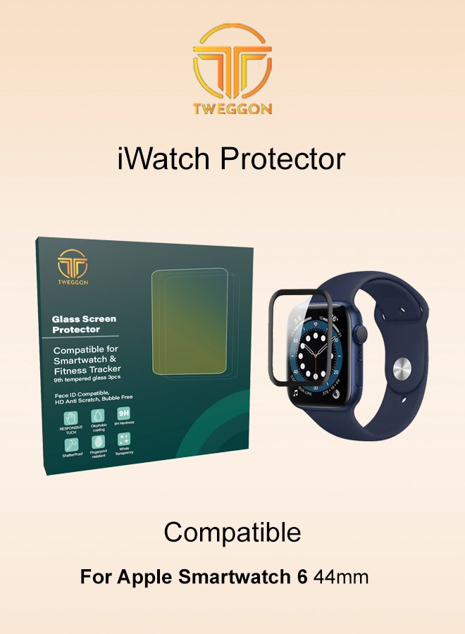TWEGGON - Apple Watch Screen Protector 3D For 6/SE/5/4 44mm- 3pcs Clear - Image 1