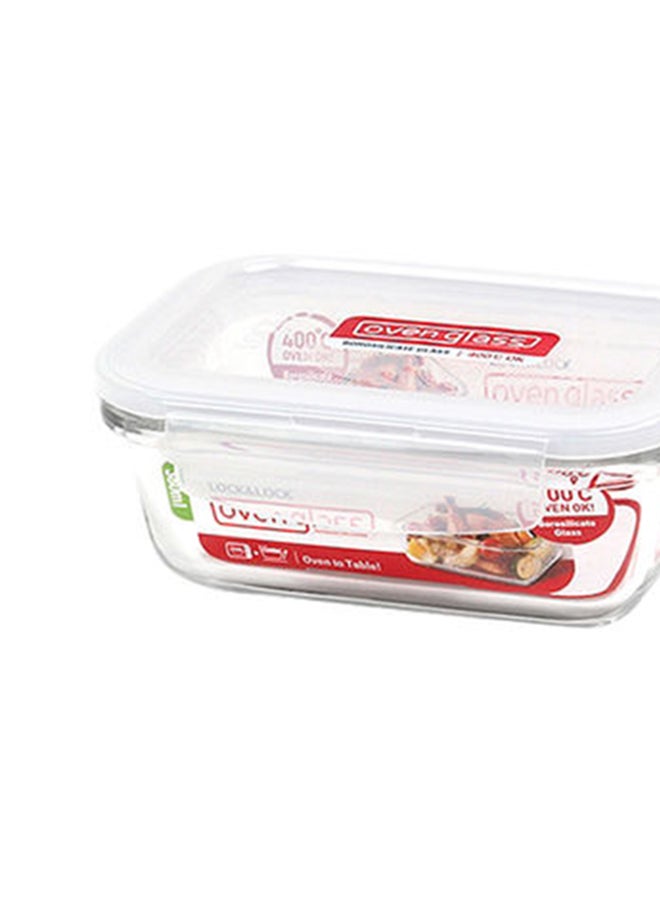 لوك اند لوك حاوية للطعام من زجاج بورسيل مقاوم للحرارة شفاف 380ملليلتر - Image 2