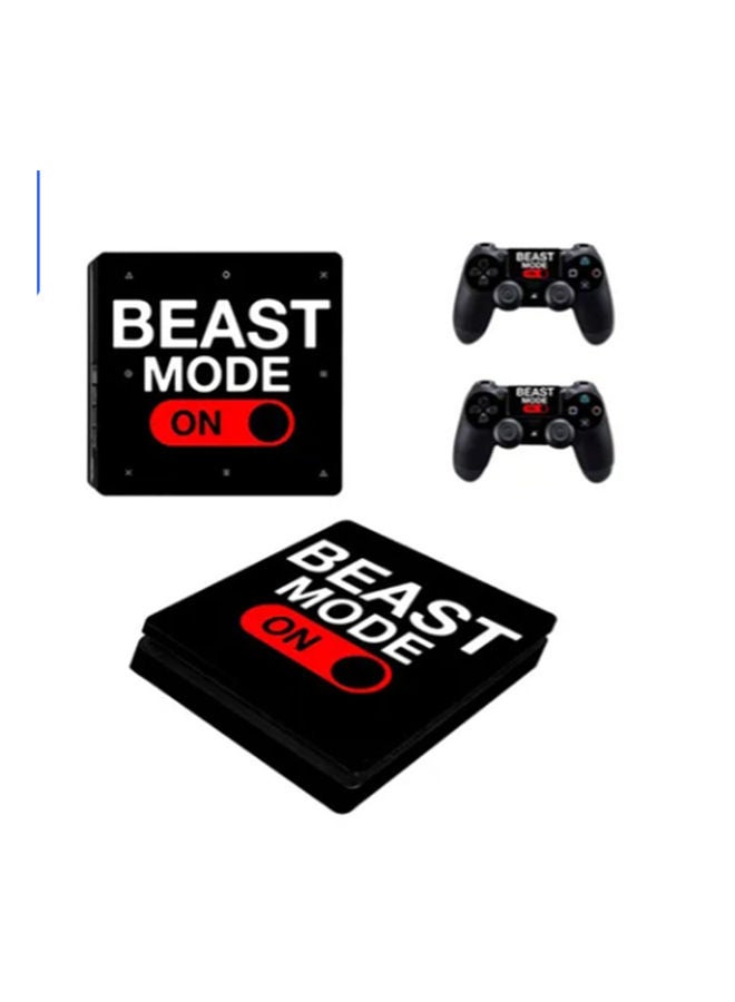 Arabest 3-Piece Lienke Raben Monsters Gaming Console And Controller Sticker For PlayStation 4 Slim