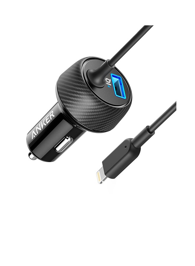 Anker - PowerDrive 2 Elite Car Charger With Connector Black - Image 1