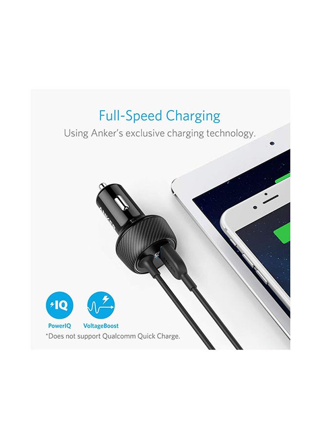 Anker - PowerDrive 2 Elite Car Charger With Connector Black - Image 1