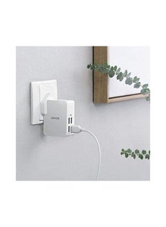 آنكر شاحن جداري بأربعة منافذ USB أبيض  - Image 5