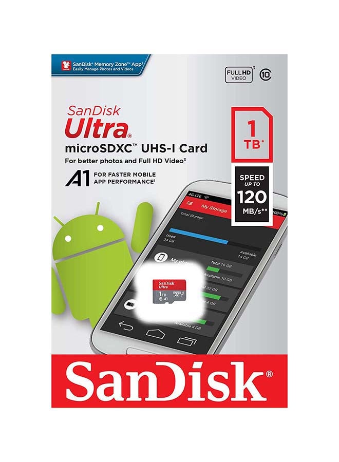Ultra Class 10 MicroSDXC UHS-I Memory Card 1.0 TB