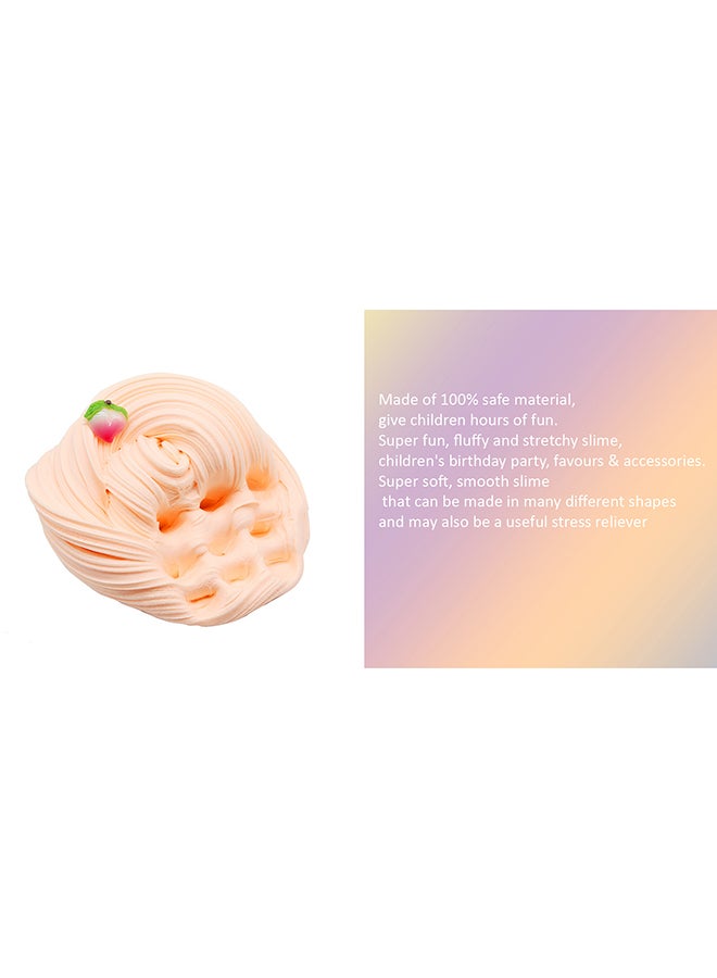 4-Piece Fluffy Slime Stress Relieving Safe Non-Toxic Fruits Clay Toy Set