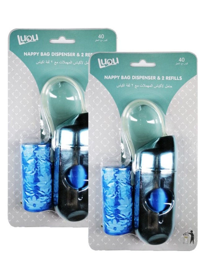 لوكو طقم حقائب حفاضات للاستعمال مرة واحدة مع موزع وعبوات إعادة تعبئة من قطعتين - Image 1