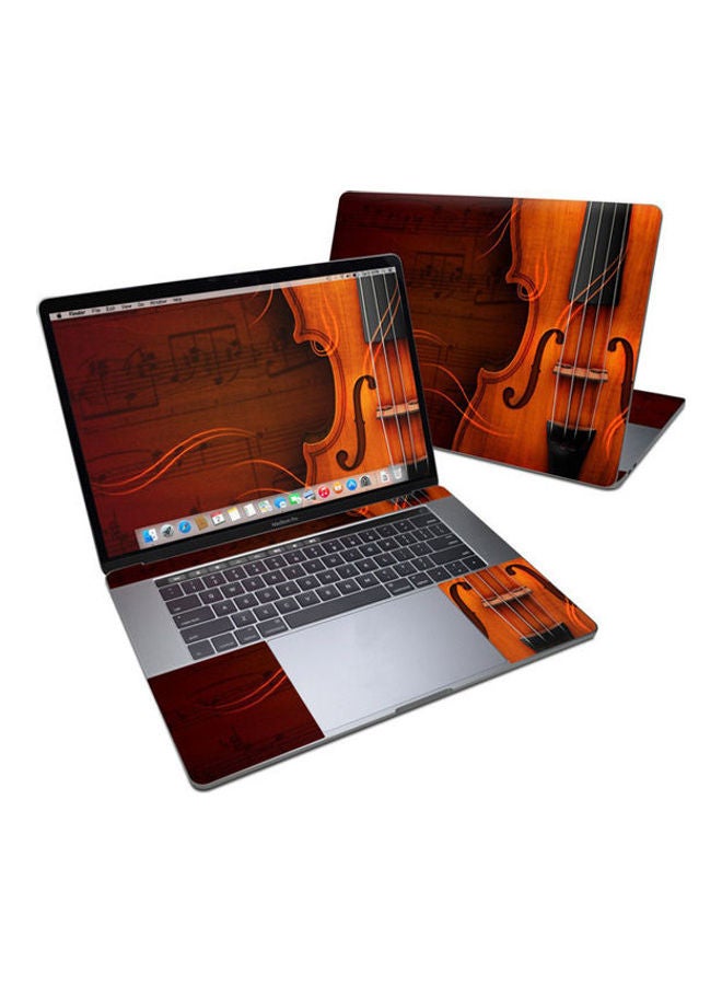 Violin Cut Skin For Apple Macbook Pro 15 Brown-Black