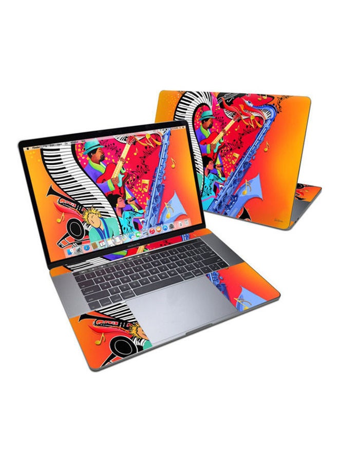 Generic Red Hot Jazz Cut Skin For Apple Macbook Pro 15 Multicolour 