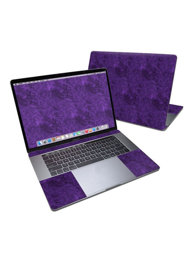 غطاء حماية بلون أرجواني لامع مقصوص لجهاز أبل ماك بوك برو 15 متعدد الألوان