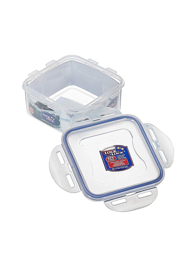 لوك اند لوك علبة طعام أنيقة مربعة الشكل شفاف/أزرق - Image 2