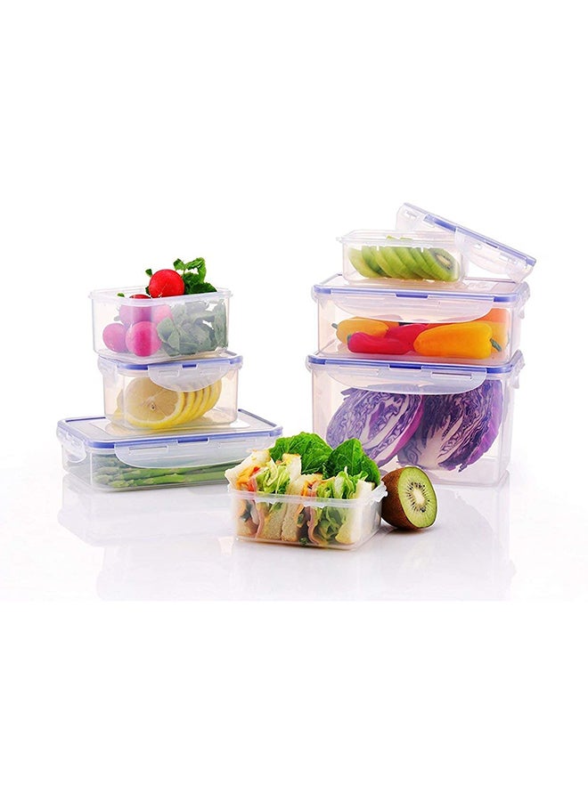 Rectangular Food Container With Divider Clear 800ml